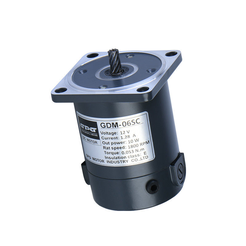 20W DC मोटर 60MM 12V 24V स्क्वायर फ़्लैंज इलेक्ट्रिक DC मोटर 1800 3200RPM गोल शाफ्ट कुंजी शाफ्ट ब्रश DC मोटर